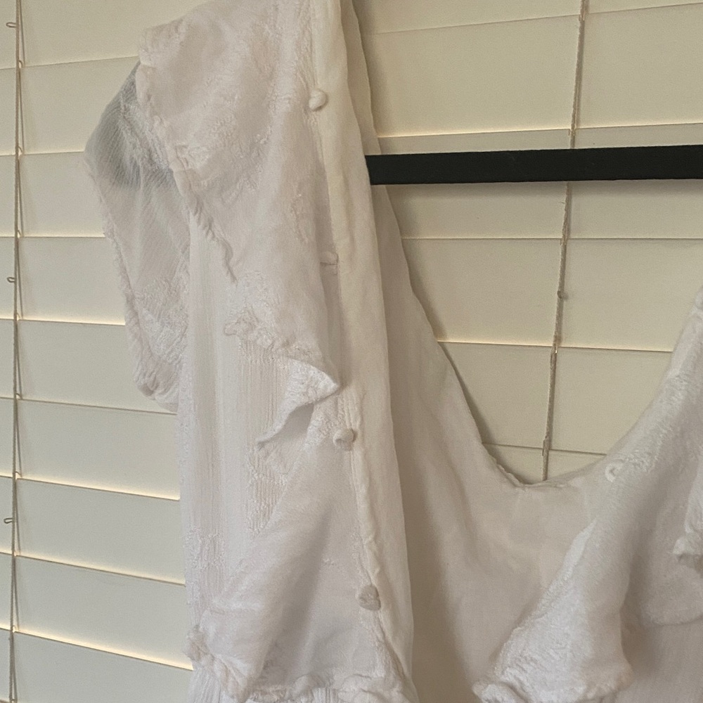 Amuse Society White Ruffled Maxi Dress - Picture 4 of 12